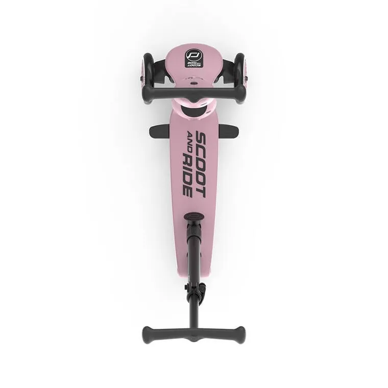 Scoot & Ride, Highwaykick 1, Push and Go, jeździk i hulajnoga z rączką do prowadzenia 2w1, Wildberry