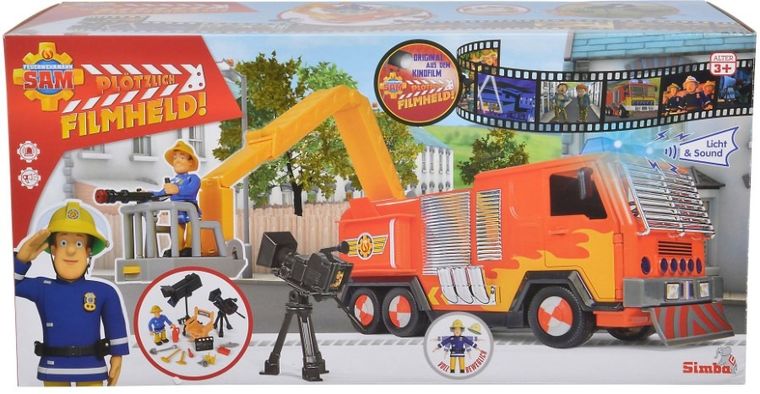 Simba, Strażak Sam, wóz strażacki Hollywood Jupiter z figurką i akcesoriami