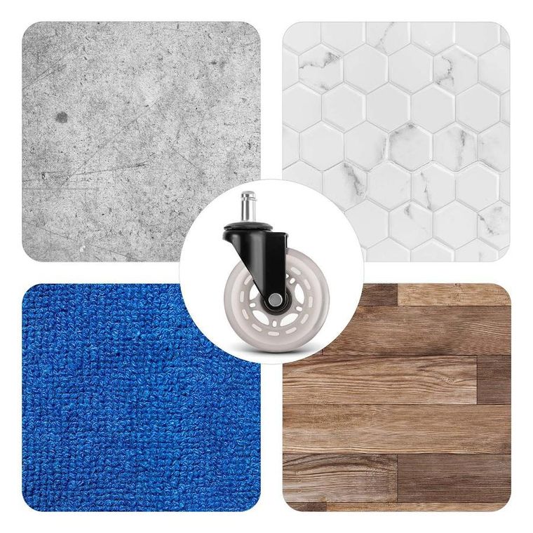 Sofotel, kółka kauczukowe do foteli, przezroczyste, 5 szt.