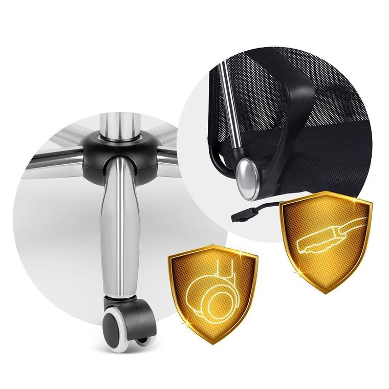 Sofotel, Tamar, fotel biurowy z mikrosiatki, czarny