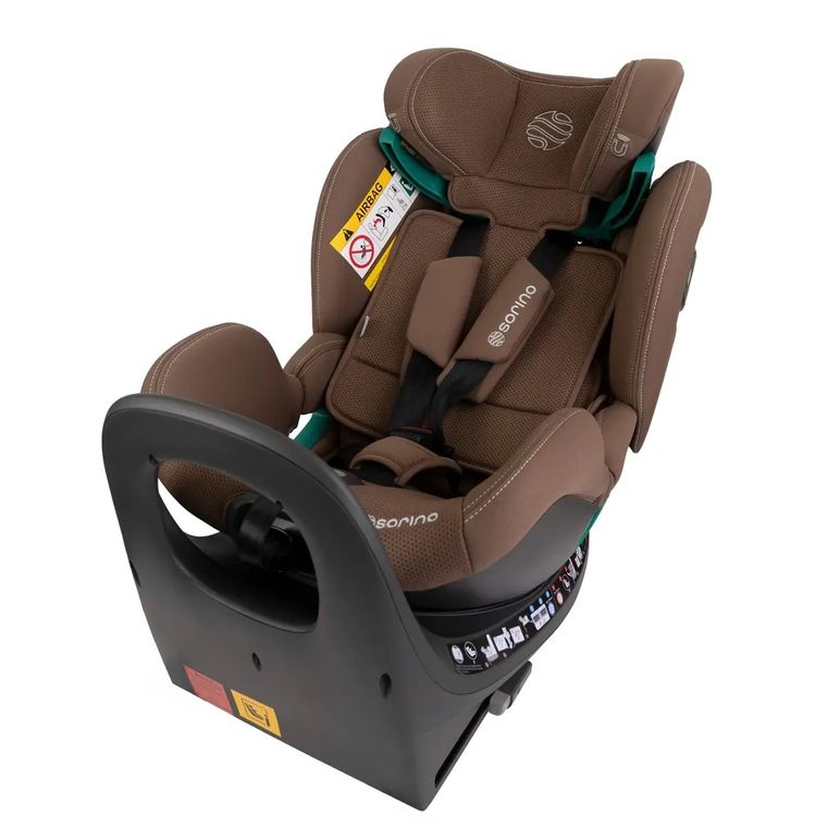 Sorino, Aurora, fotelik samochodowy z bazą, 360°, chocolate, 40-150 cm