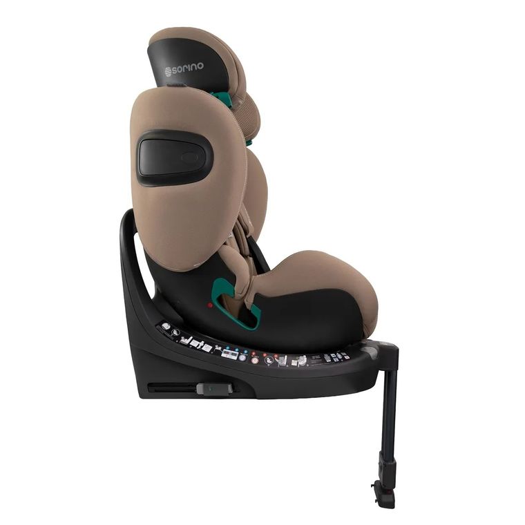 Sorino, Aurora, fotelik samochodowy z bazą, 360°, mocha, 40-150 cm