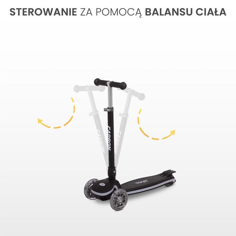 Toyz, Carbon, hulajnoga 3-kołowa, pink