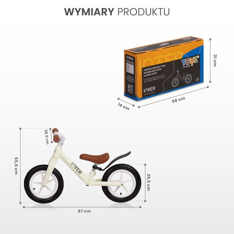 Toyz, Inter, rowerek biegowy, mint
