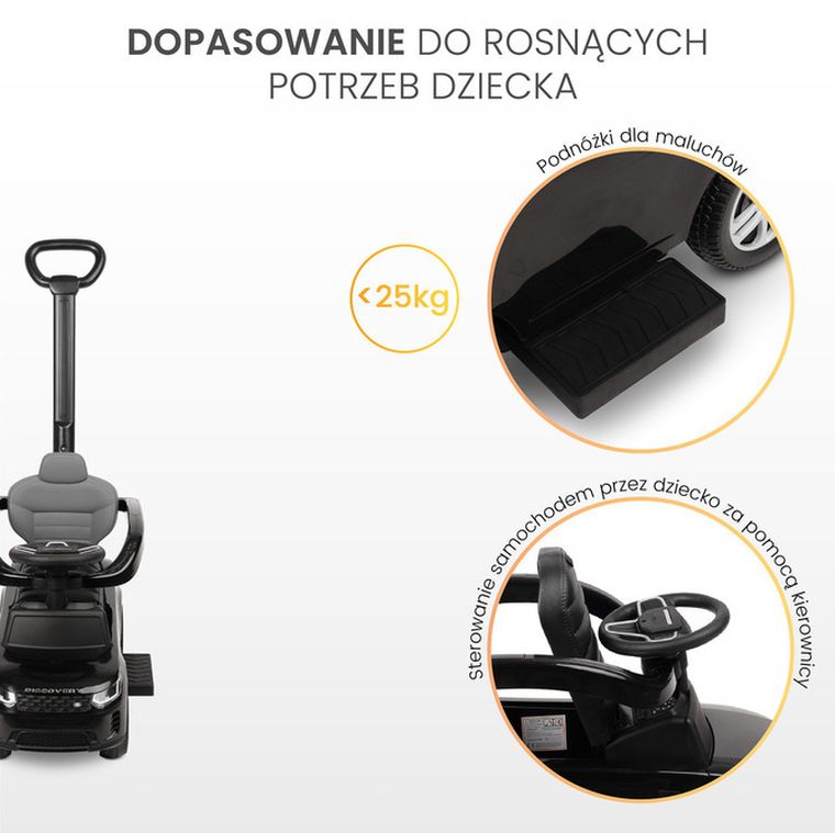 Toyz, Land rover, jeździk, black