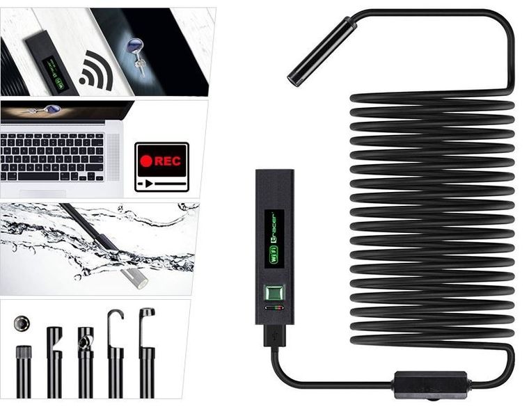 Tracer, HardWire, kamera endoskopowa, 5M 8MM LED WIFI