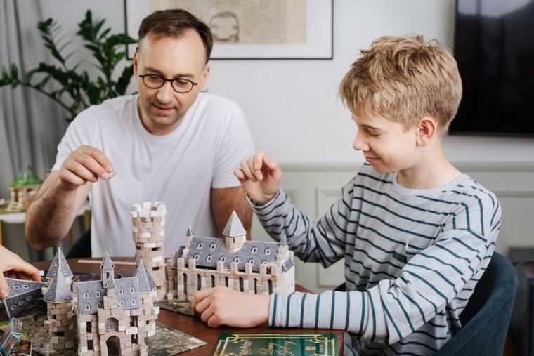 Trefl, Buduj z cegły, Harry Potter, Long Gallery, zestaw kreatywny z akcesoriami, 385 elementów