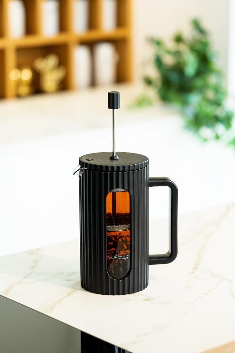 Vialli Design, zaparzacz do kawy i herbaty, 1000 ml, Livio czarny