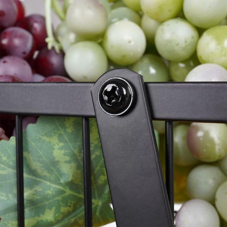 Vilde, koszyk na owoce, metalowy czarny, 2-poziomowy