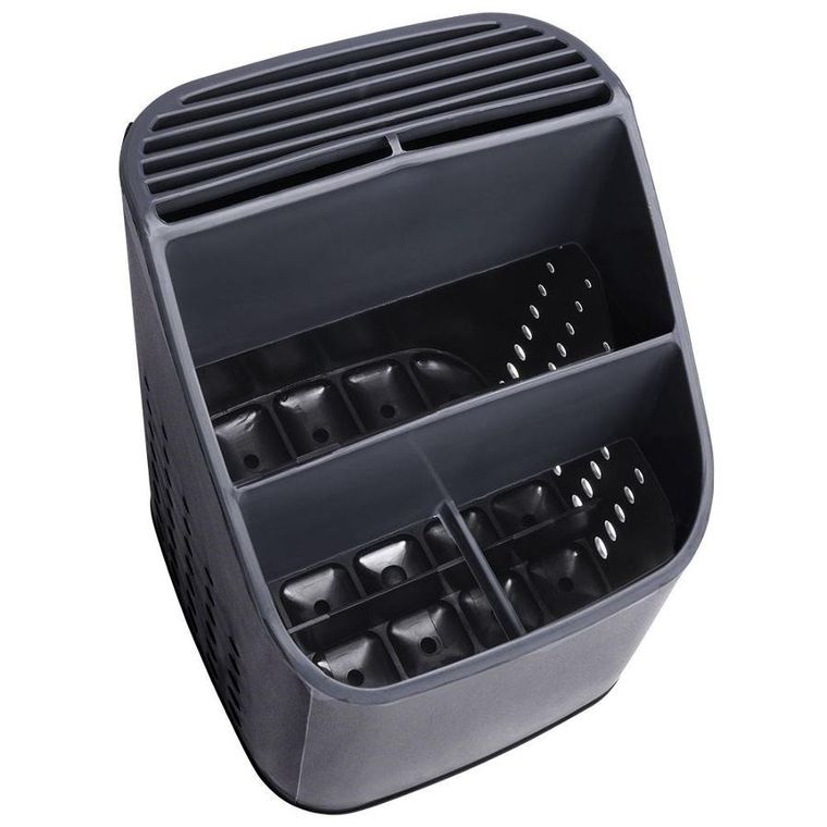 Vilde, ociekacz stojak na sztućce, czarny