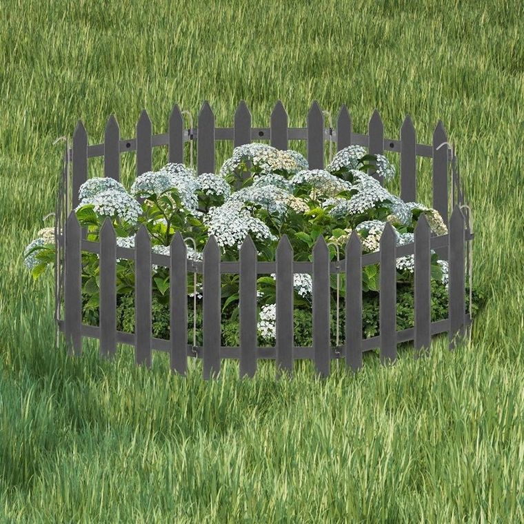 Vilde, płotek ogrodowy, grafitowy, 30-30 cm, 10 szt.