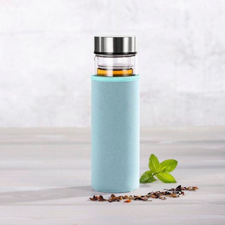 Xavax, To Go, szklana butelka z sitkiem, 500 ml