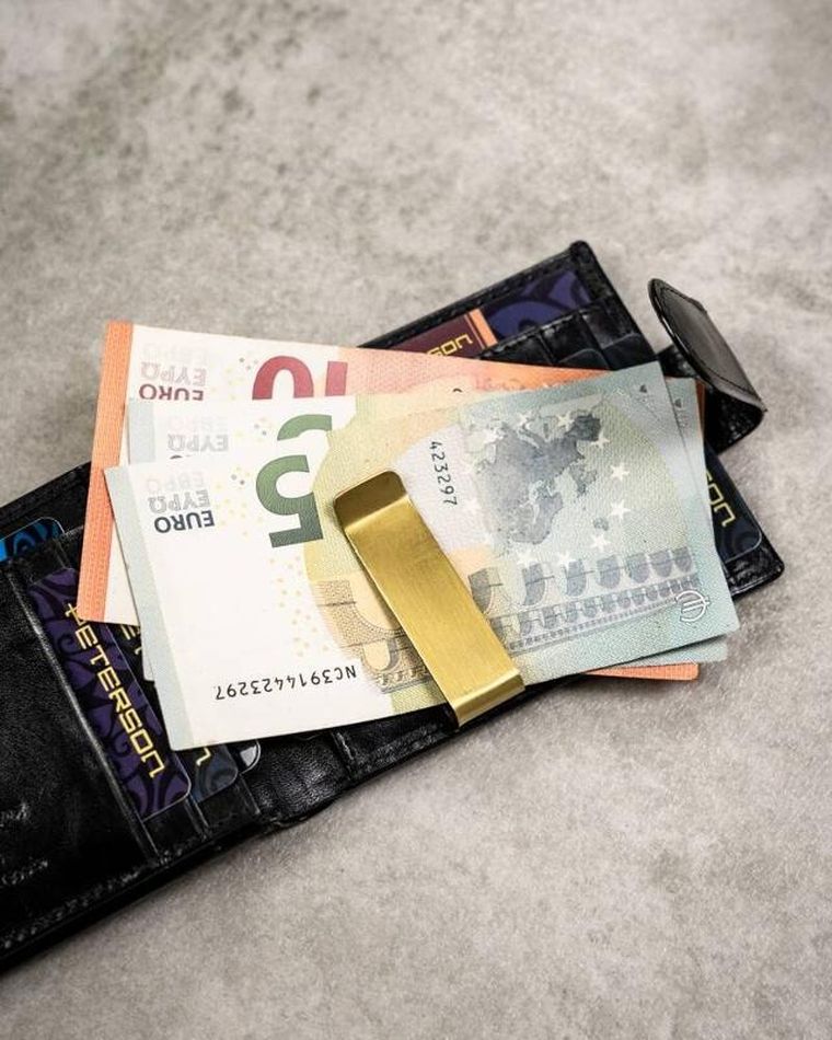 Zestaw: Portfel, Etui na karty, Brelok, czarny, skórzany, RFID, Peterson