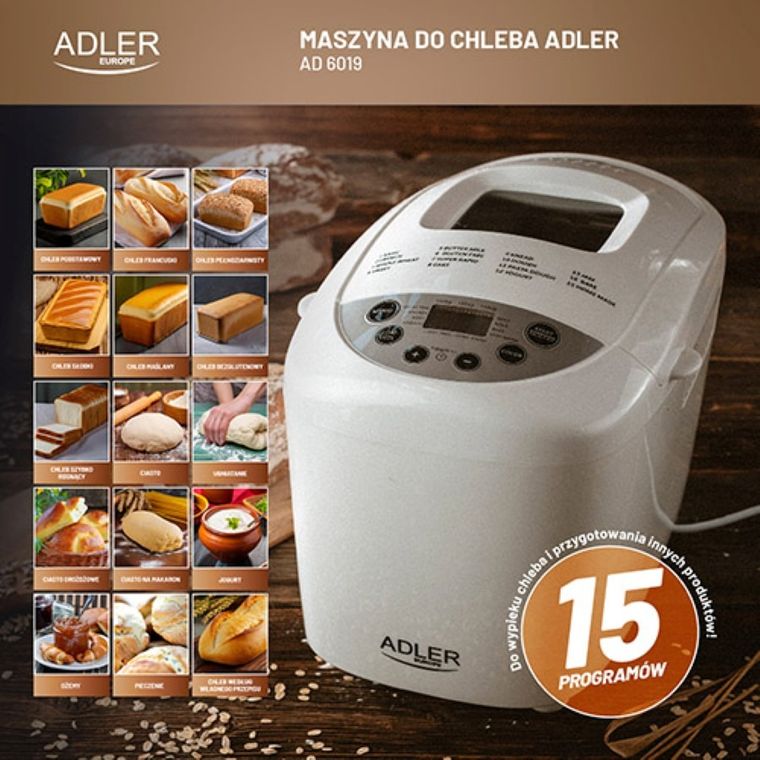 Adler, maszyna do chleba, 1100W, AD 6019