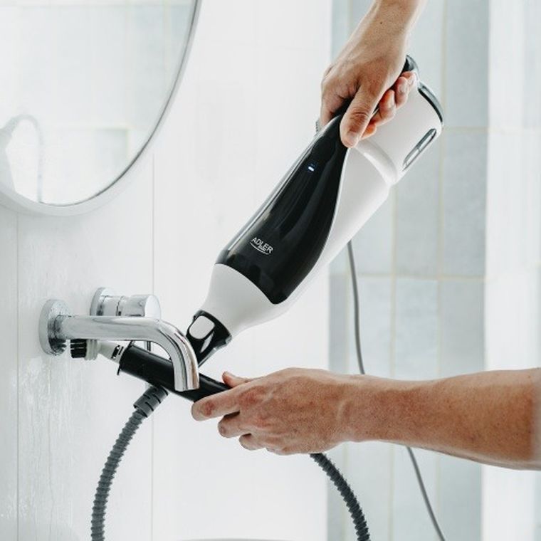 Adler, mop i myjka parowa 2w1, zestaw akcesoriów