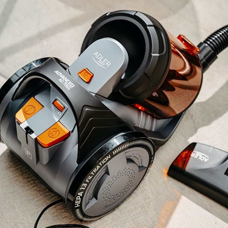 Adler, odkurzacz cyklonowy, bezworkowy, pojemnik, 1,6l