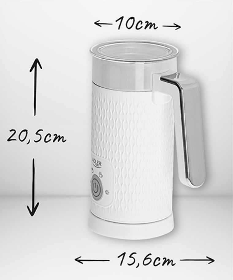 Adler, spieniacz do mleka 2w1, spienianie i podgrzewanie (latte i cappucino), AD 4494, biały