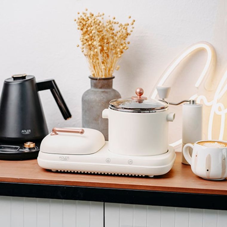 Adler, stacja śniadaniowa 2w1, grill i garnek do gotowania