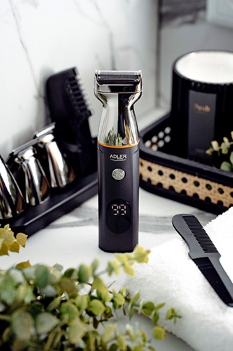 Adler, zestaw do pielęgnacji dla mężczyzn 5w1 z wyświetlaczem LCD