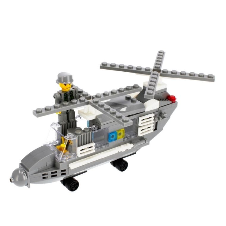 Alleblox, helikopter wojskowy, klocki konstrukcyjne, 179 elementów