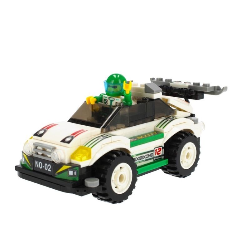 Alleblox, samochód wyścigowy, klocki konstrukcyjne, 173 elementów elementów