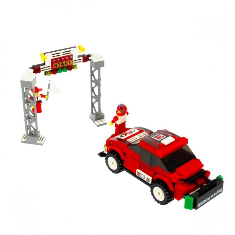Alleblox, samochód wyścigowy, klocki konstrukcyjne, 255 elementów