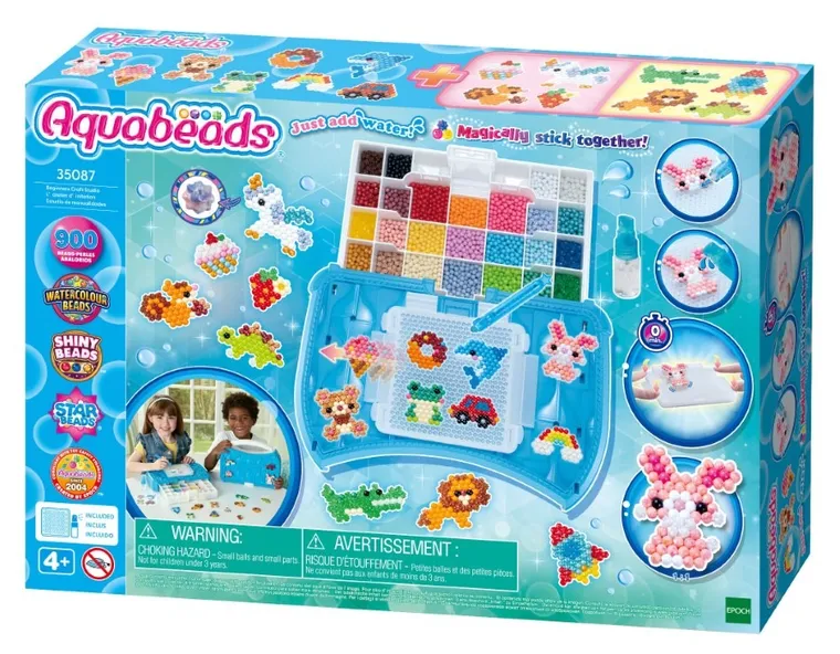 Aquabeads, koraliki wodne, zestaw startowy, 900 elementów, 35087