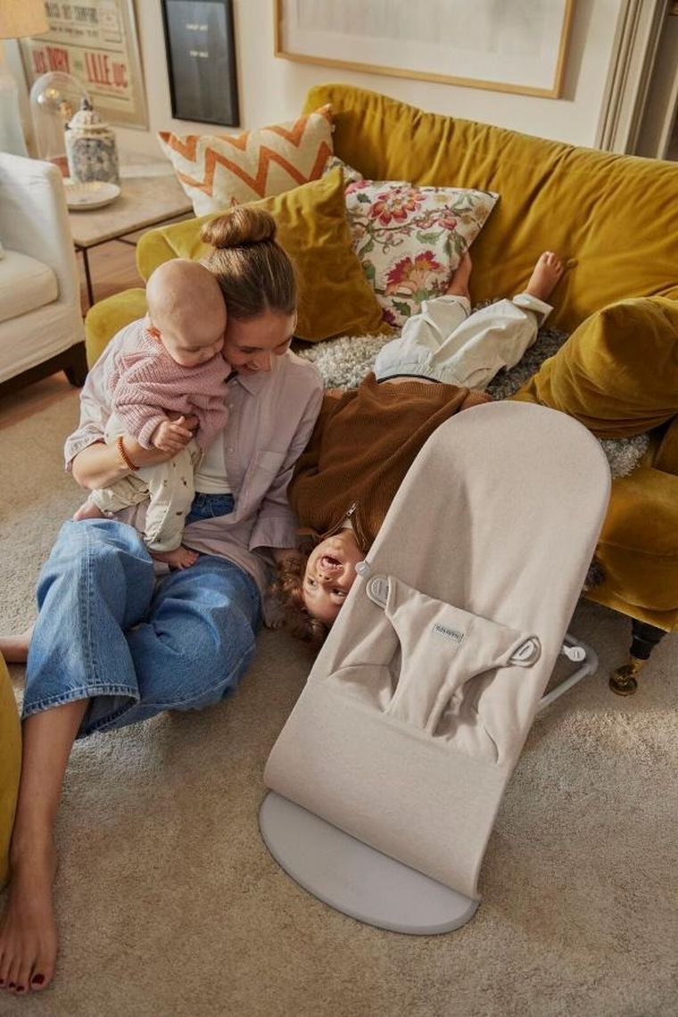 BabyBjörn, Bliss Woven, leżaczek bujaczek, melanżowy beżowy