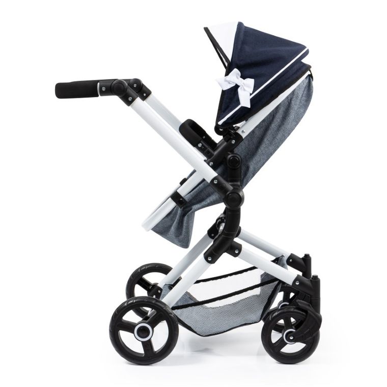 Bayer Design, Neo Vario Combi, głęboki wózek dla lalek z torbą, granatowy