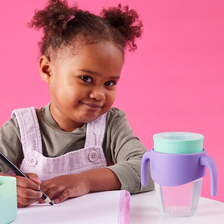 b.box, Lilac Pop, kubek 360 do nauki picia, kubek treningowy, niekapek