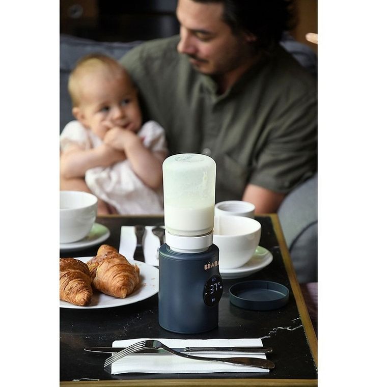 Beaba, Milk Nomad, przenośny podgrzewacz do butelek z funkcją mieszania 2w1, night blue