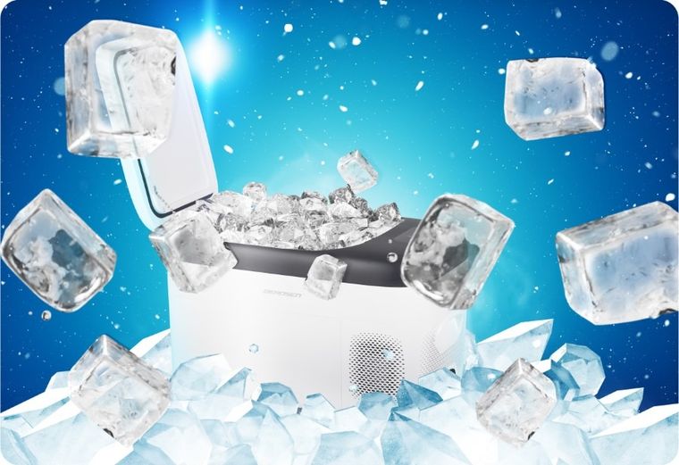 Berdsen, Icemax 401, lodówka kompresorowa turystyczna, biała, 21l