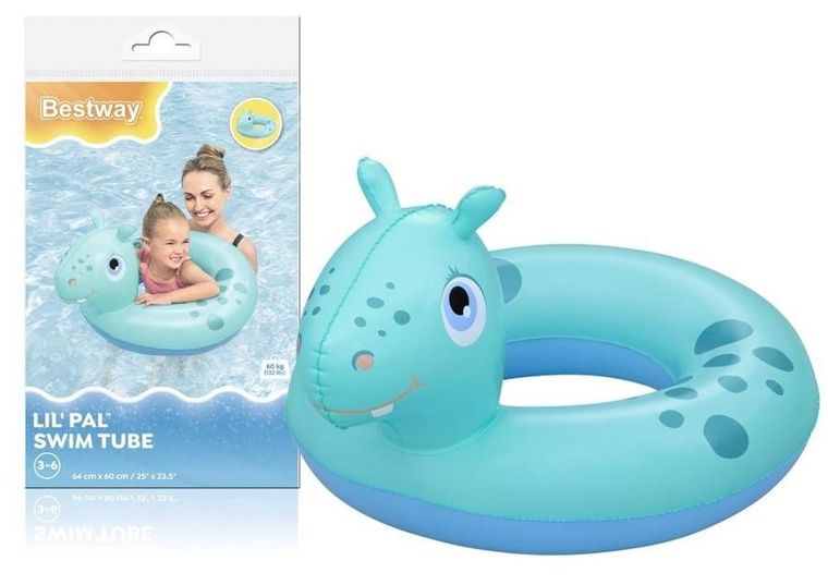 Bestway, koło do pływania, hipopotam