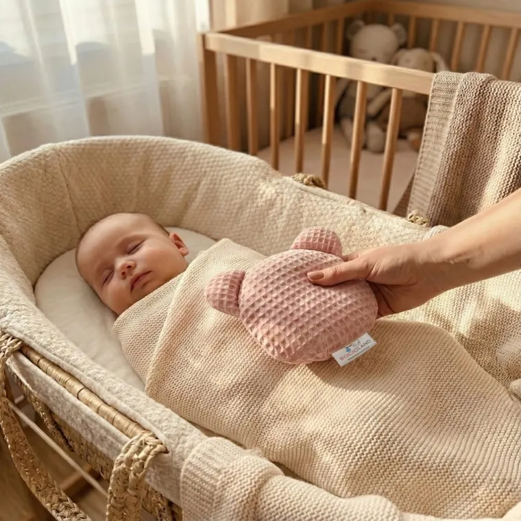 Bocioland, Miś, termofor z pestek wiśni z lawendą, wafel, retro róż