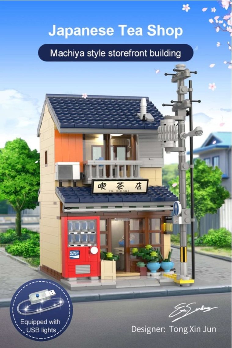 Cada, Japońska Herbaciarnia, klocki konstrukcyjne, 1200 elementów