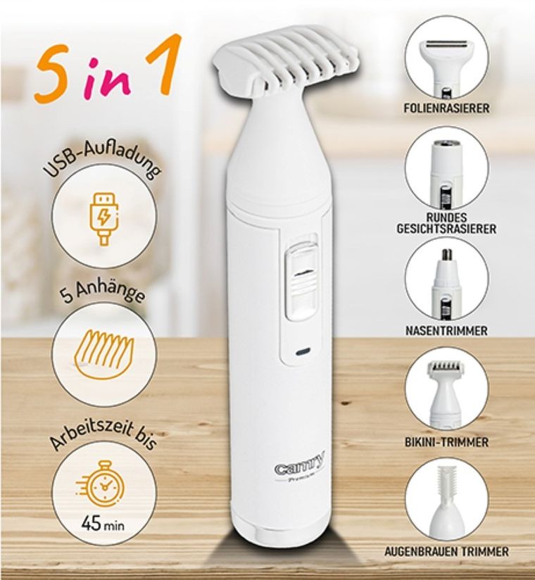 Camry, golarka foliowa z trymerem, zestaw wielofunkcyjny do ciała