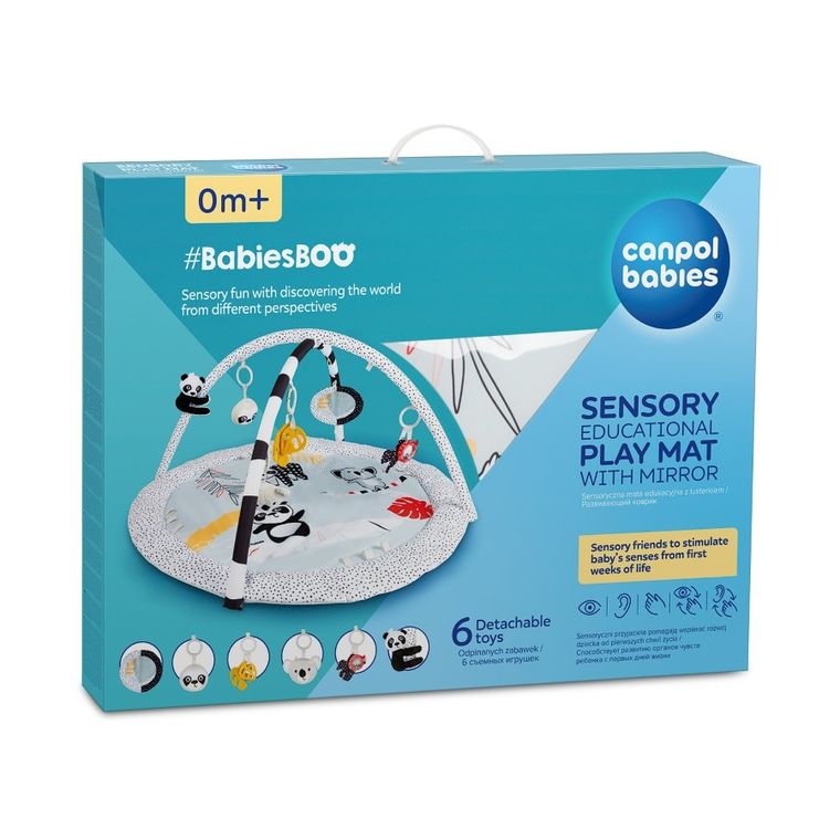 Canpol babies, BabiesBoo, sensoryczna mata edukacyjna z lusterkiem