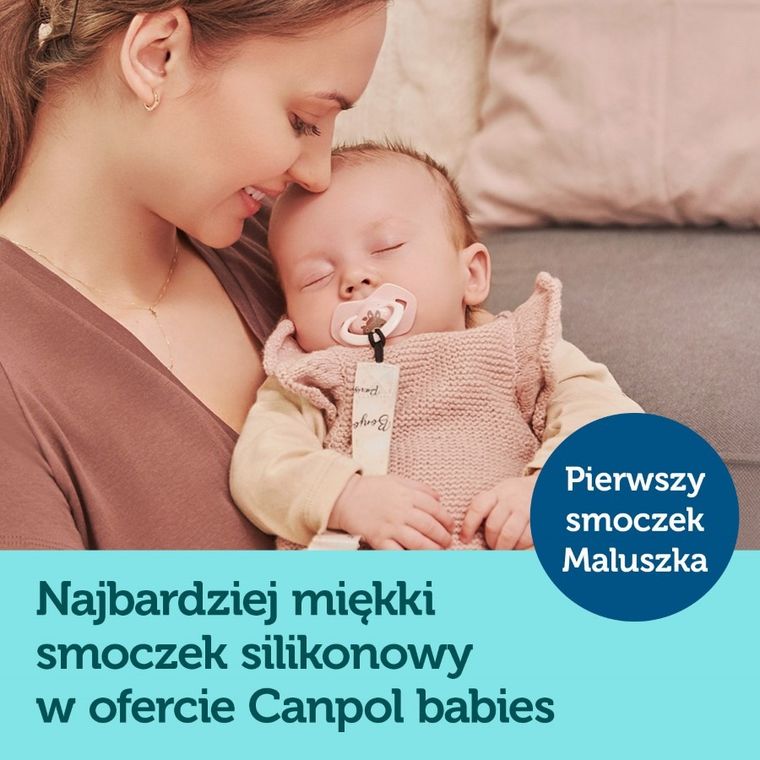 Canpol babies, Bonjour Paris, smoczek uspokajający, silikonowy, symetryczny, 6-18m, 2 szt., niebieski