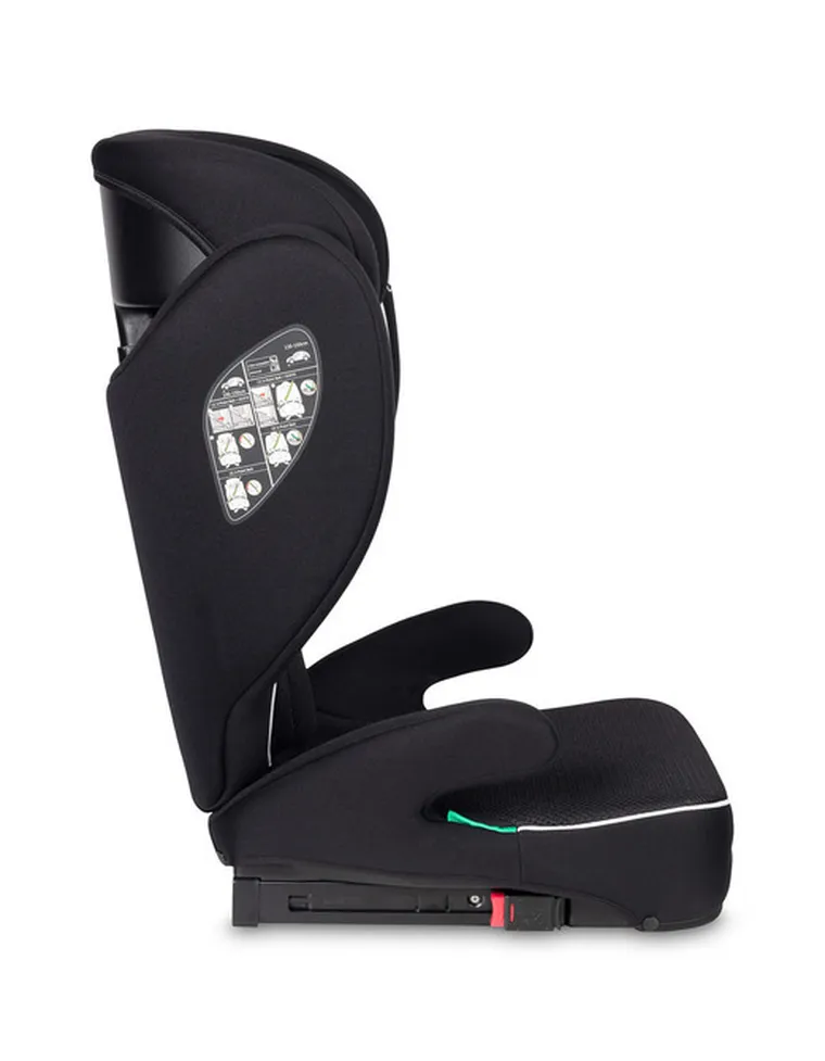 Caretero, Breezy Fix, fotelik samochodowy 2w1, podstawka, fix black, 100-150 cm