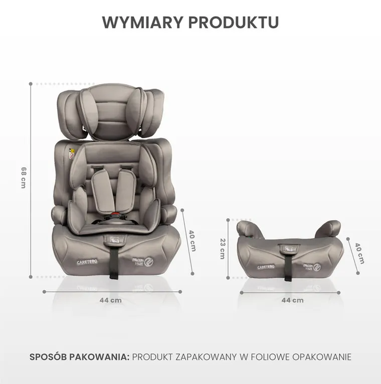 Caretero, Falcon i-Size, fotelik samochodowy, pink, 76-150 cm