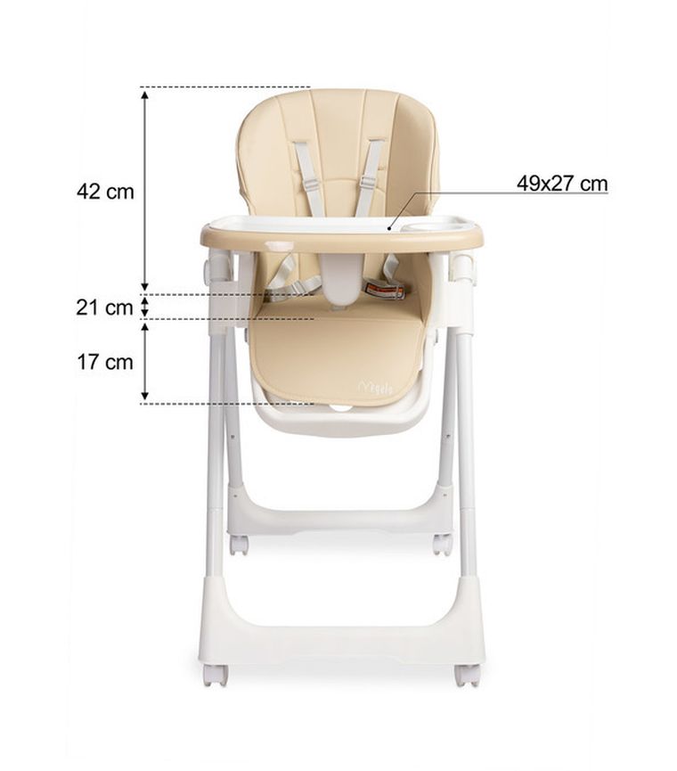 Caretero, krzesełko do karmienia, megalo pink