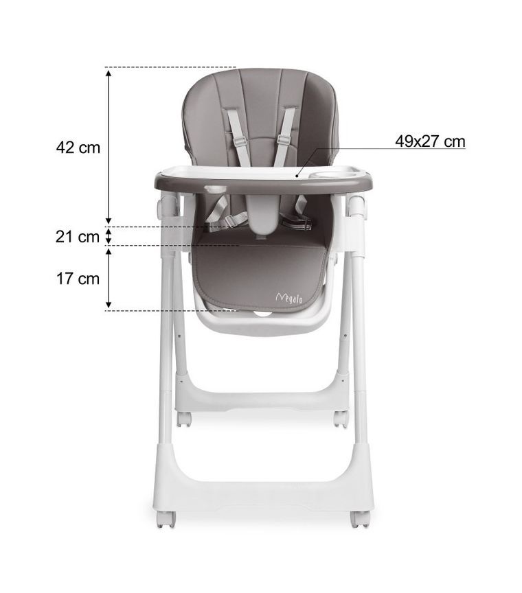 Caretero, Megalo, krzesełko do karmienia, Dark Grey