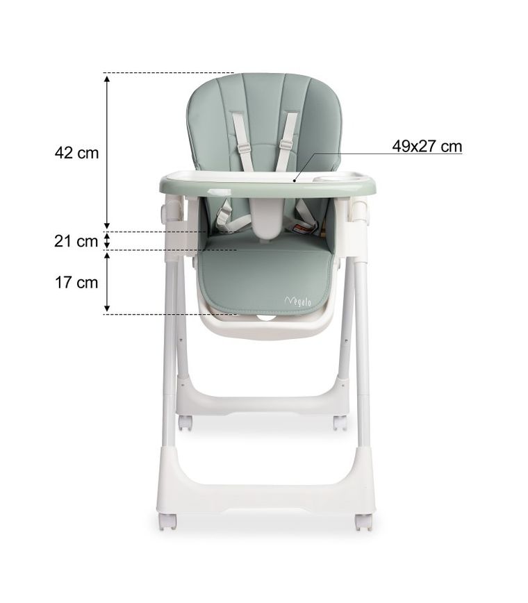 Caretero, Megalo, krzesełko do karmienia, Mint