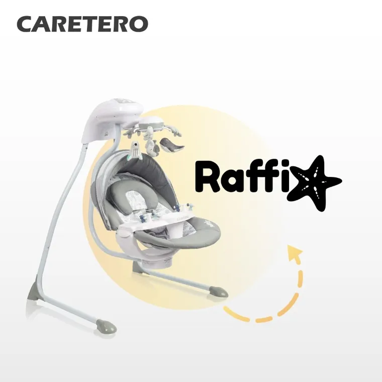 Caretero, Raffi, huśtawka elektryczna, light grey