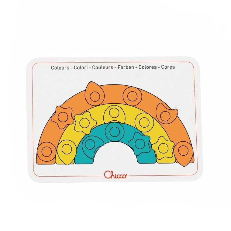 Chicco, Smart2Play, Kolorowe Pinezki, układanka, tęcza