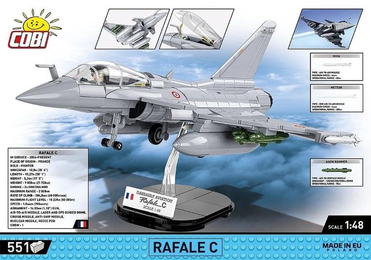 Cobi, Armed Forces, Dessault Rafale C, klocki, 551 elementów