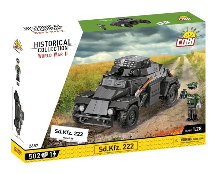 Cobi, Historical Collection WWII, Sd.Kfz., 222, klocki, 502 elementy
