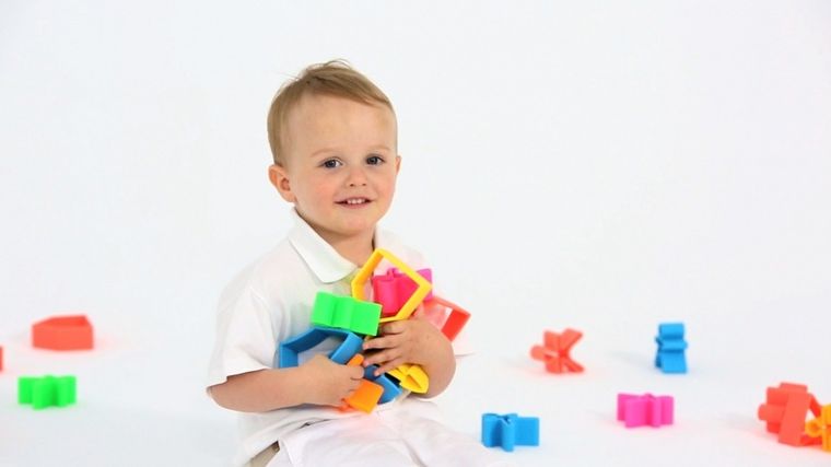 Dena, ludzik i domek, klocki silikonowe, blue