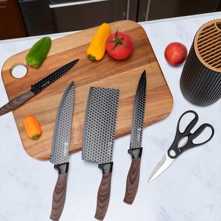 Elitehoff, zestaw noży kuchennych ze stojakiem