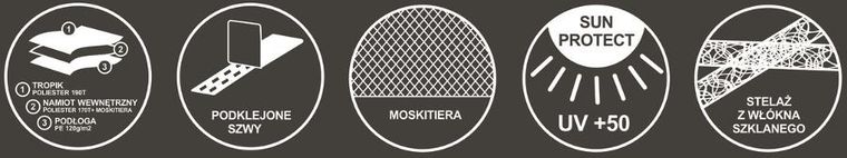 Enero Camp, Comfort, namiot 4 osobowy, 330-250-105 cm